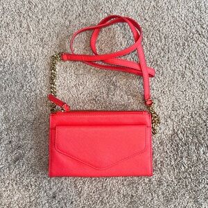 🆕 Express Red Crossbody Double Zipper Wallet Crossbody Purse